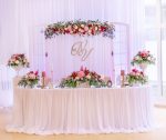 Tischdekoration für Brauttisch von Vollverliebt Eventdesign