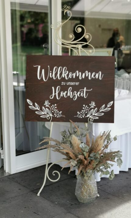 Willkommensschild Holz